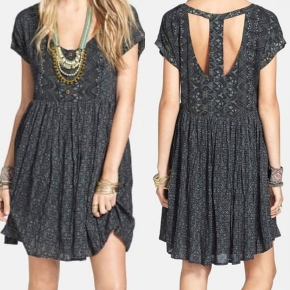 Sundown Babydoll Pattern T Back Dress 